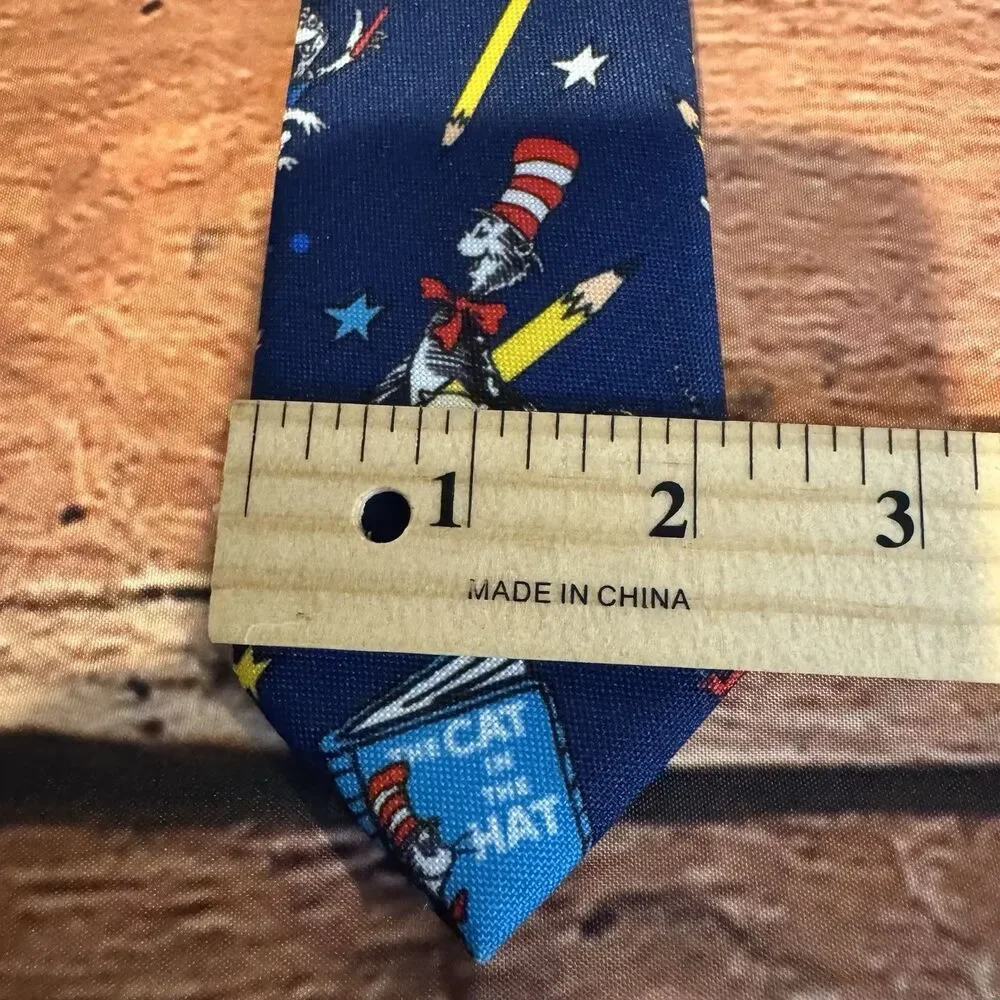 Dr Seuss The Cat in the Hat Necktie Novelty Tie Book Teacher Read Across America